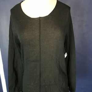 Gangi L.A. Women’s Top Blouse Black- Mesh like Tunic NWT S/M